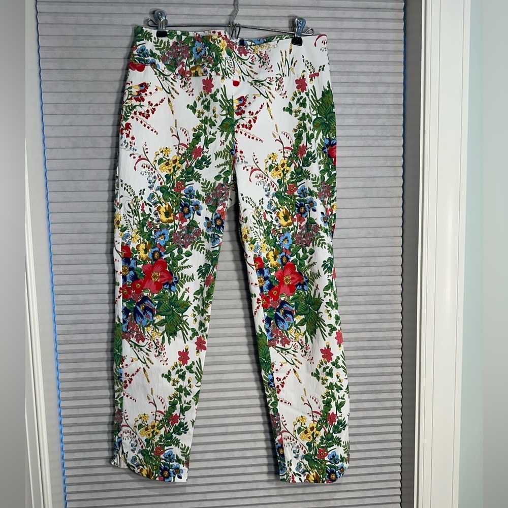 Soft Surroundings floral print cropped trousers